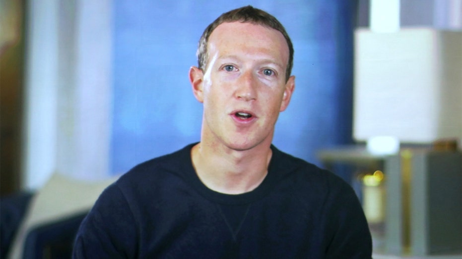 Meta CEO Mark Zuckerberg in dark colored shirt