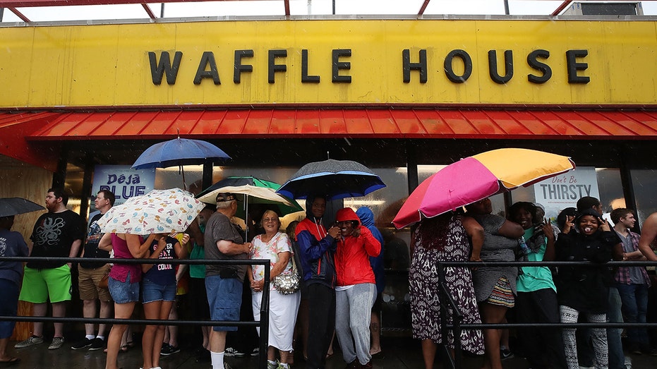 People waiting in Waffle House line