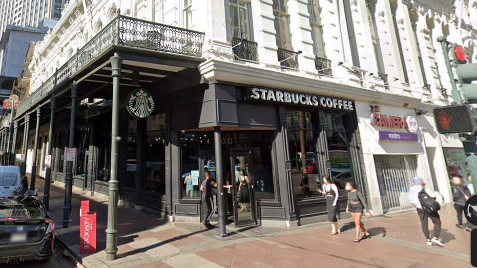 Exterior view of a Starbucks location in New Orleans
