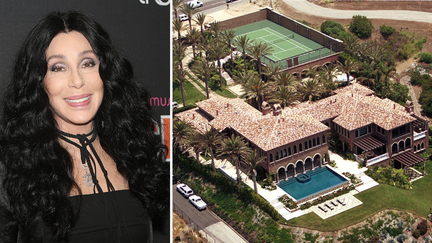 Cher and Her Former California Mansion - Thumbnail