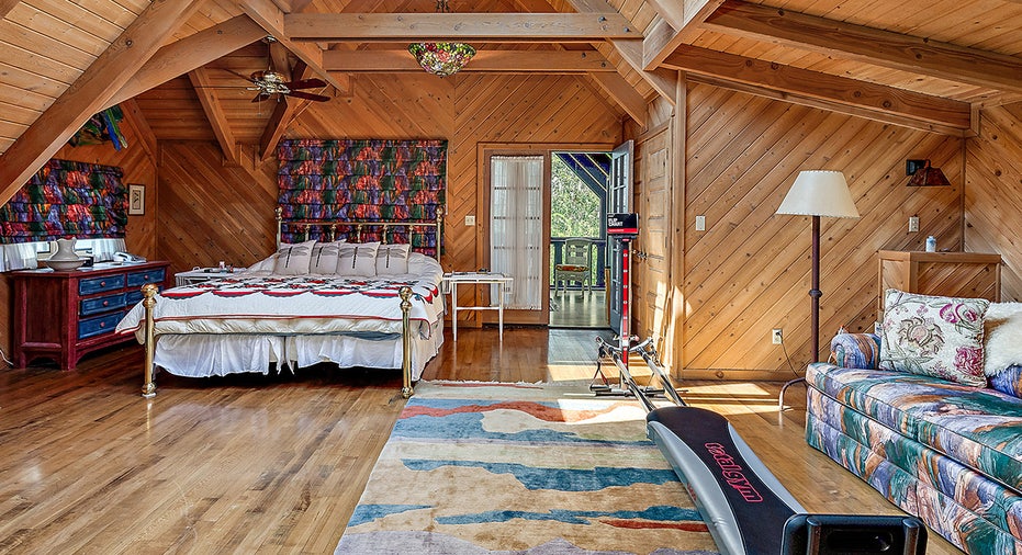 Guest room with workout equipment