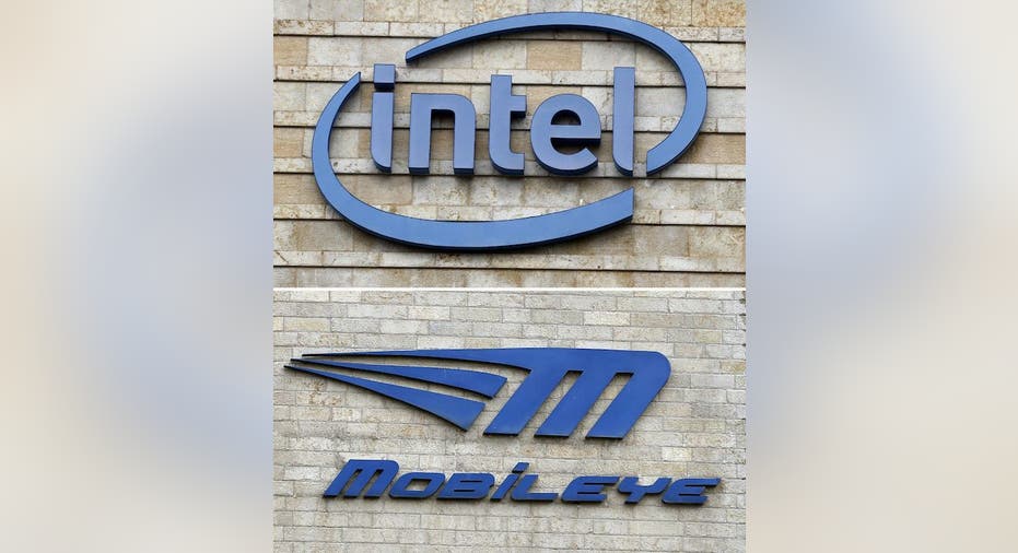 Intel and Mobileye logos