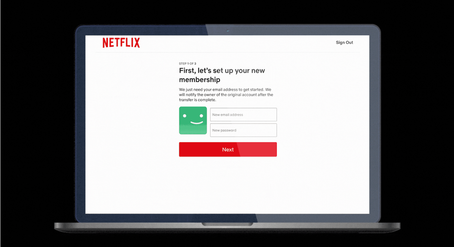Netflix profile transfer account setup