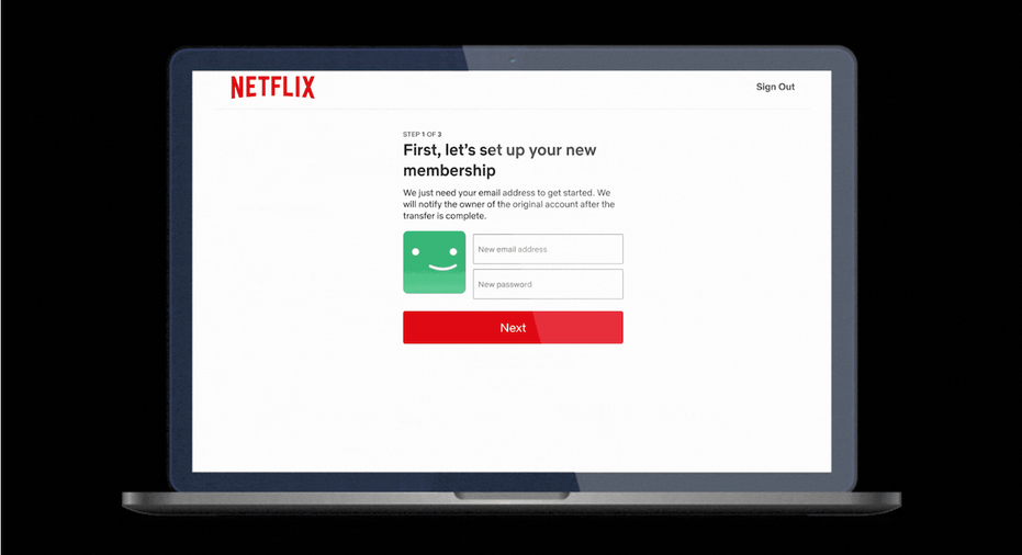 Netflix profile transfer account setup