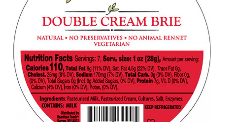 Double cream brie recalled