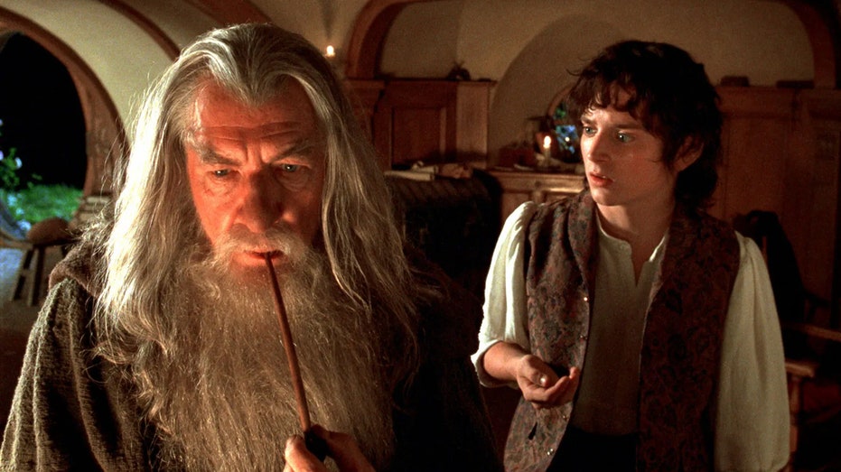 Sir Ian McKellen and Elijah Wood in "Lord of the Rings"