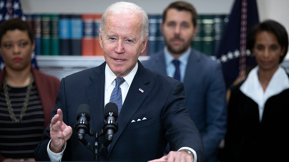President Joe Biden gives speech