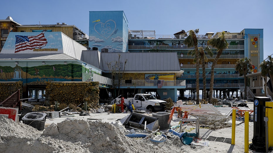 Damaged business after Hurricane Ian
