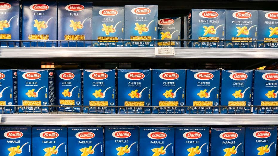 Barilla pasta on supermarket shelves 