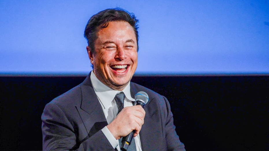 Elon Musk speaks at the meeting in Norway