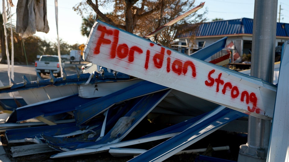 Debris from Hurricane Ian