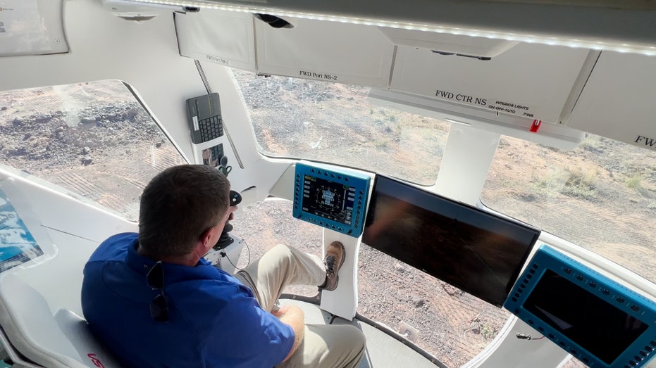 The inside of a NASA moon rover prototype