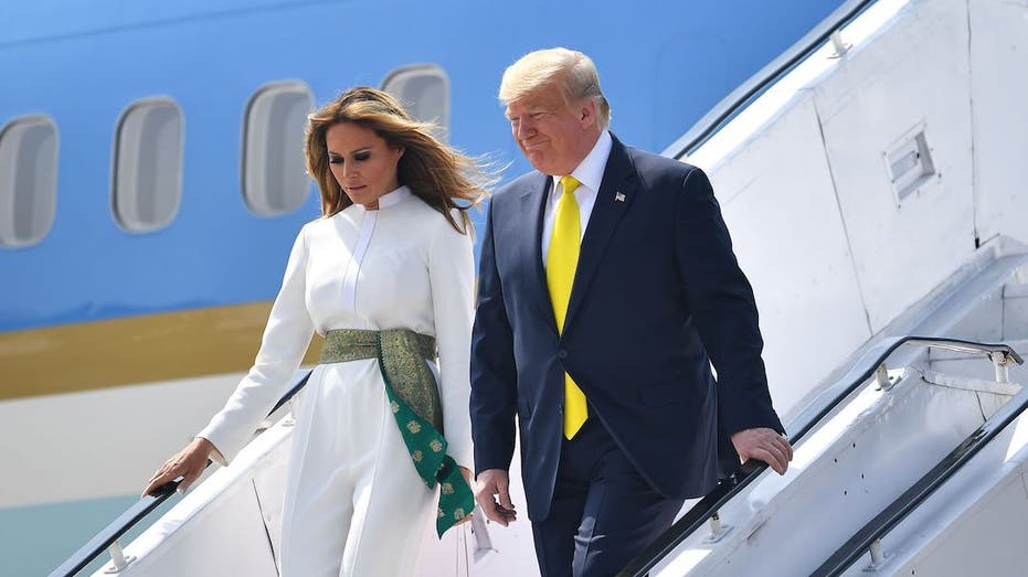 Trump exiting air force one