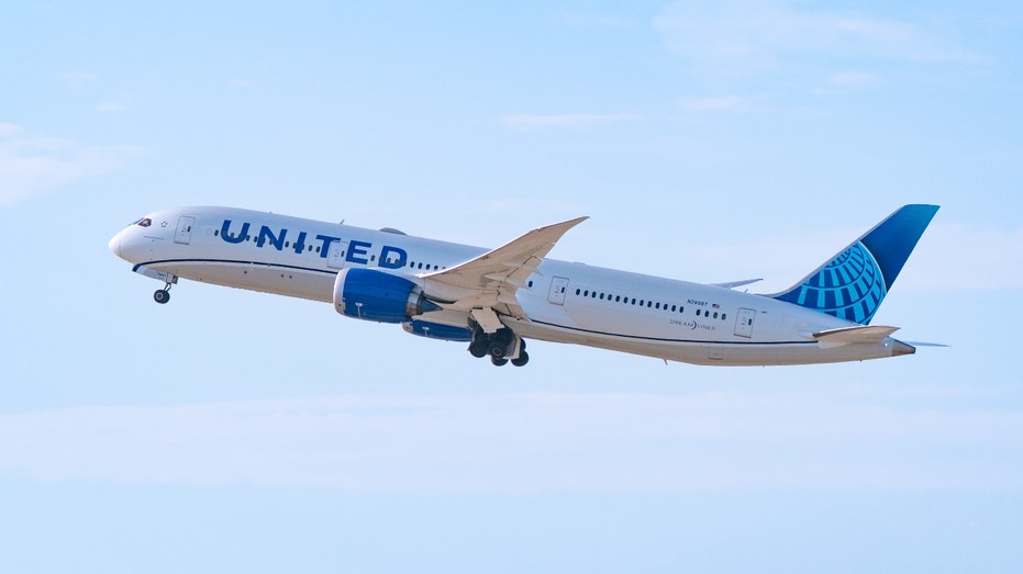 United Airlines Boeing 787 jet