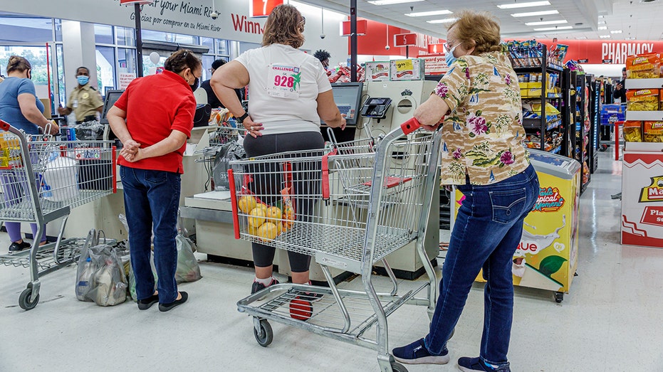women shopping groceries