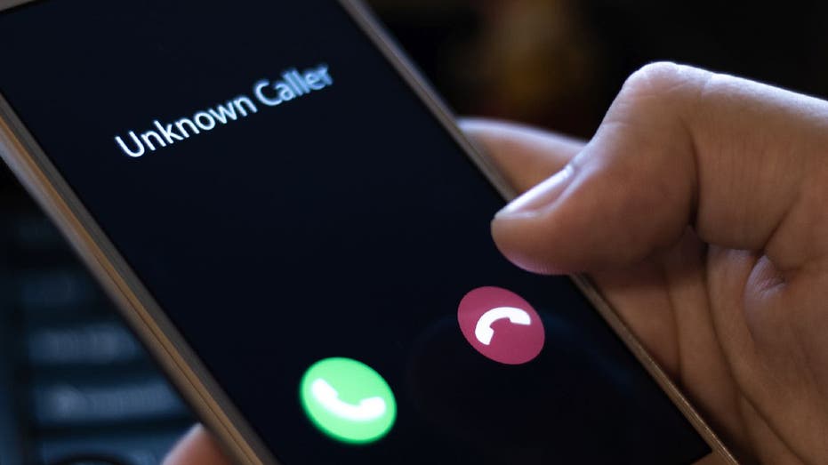 Unknown caller on cell phone screen