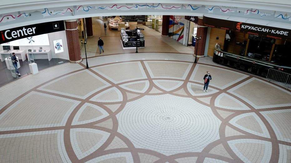 Nearly empty shopping mall