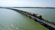 Thailand's 'floating train' a big hit as dam waters rise