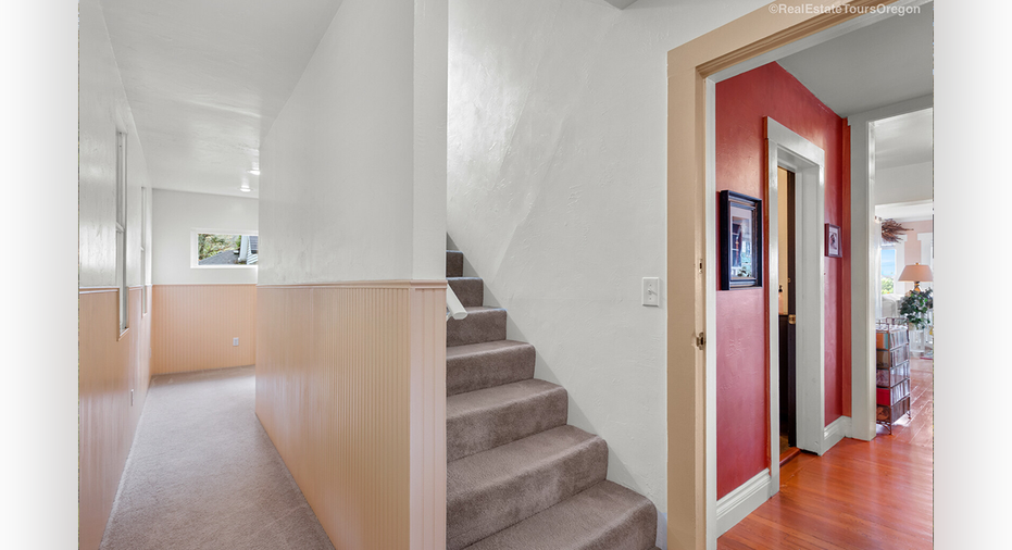 'The Goonies' house carpeted stairs