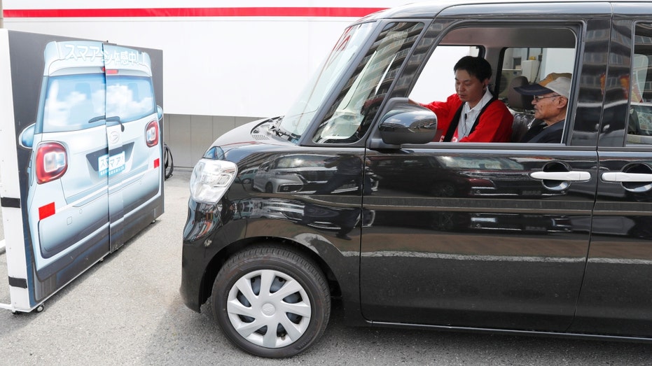 Automatic emergency braking system in a Daihatsu minicar