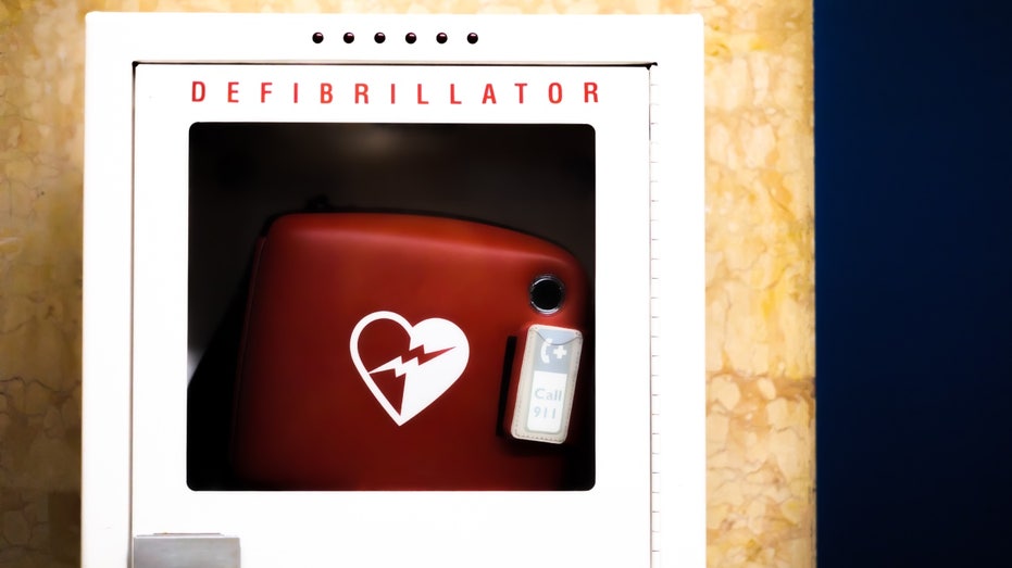 Stock image of a defibrillator