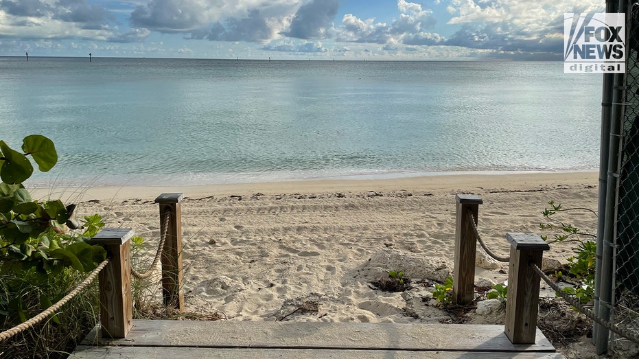 Beach steps at end of walkway