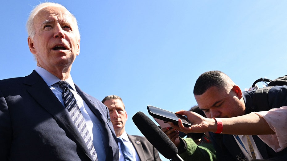 Biden speaking with reporters