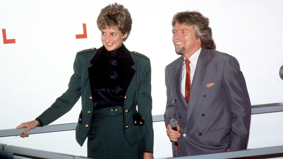 Princess Diana With Richard Branson