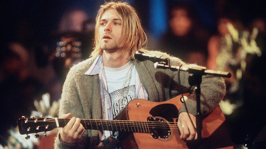 Kurt Cobain performing at MTV Unplugged