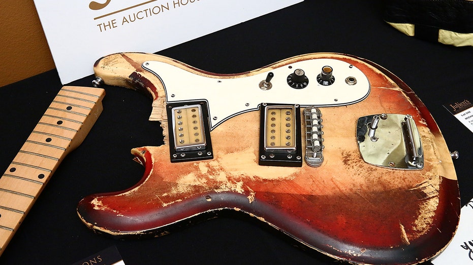 Kurt Cobain's smashed guitar up for auction