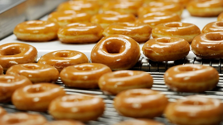 Glazed Krispy Kreme doughnuts