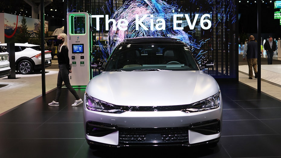 Kia EV6 car on show floor