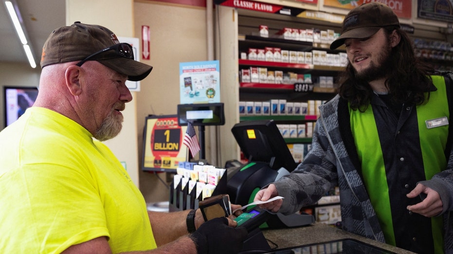A man buys a Powerball ticket