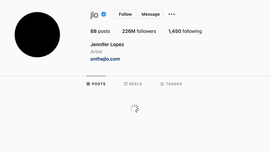 Jennifer Lopez's account blacked out