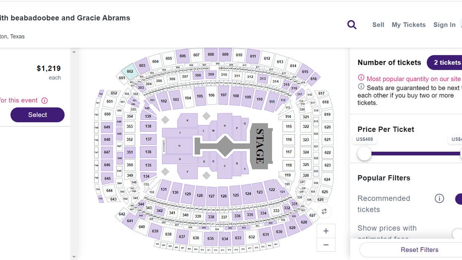 Taylor Swift Eras Tour Houston Seating Chart