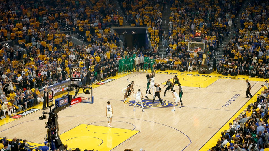 General view of Warriors game at Chase Center