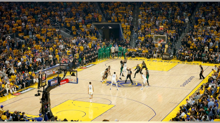 General view of Warriors game at Chase Center