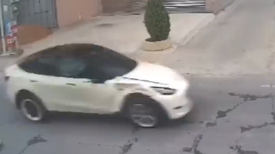 tesla crash side view