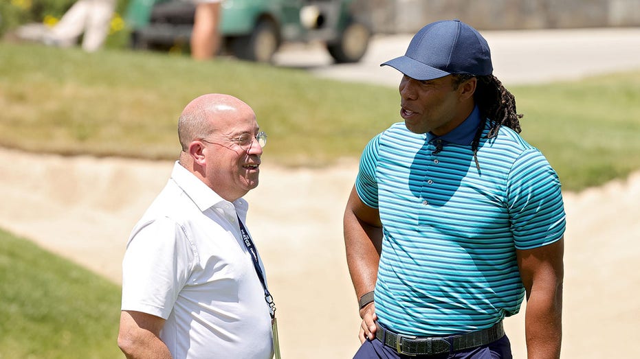 Jeff Zucker and Larry Fitzgerald