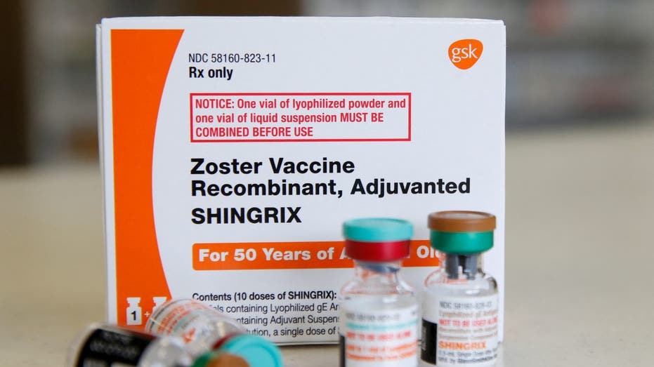 A box of the Shingrix Vaccine