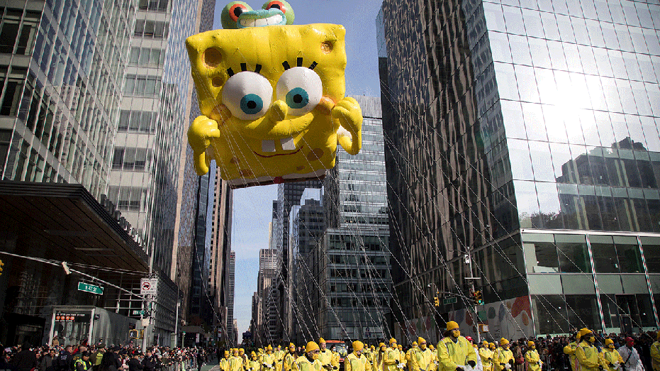 SpongeBob Squarepants float at the Macy's Thanksgiving Day Parade
