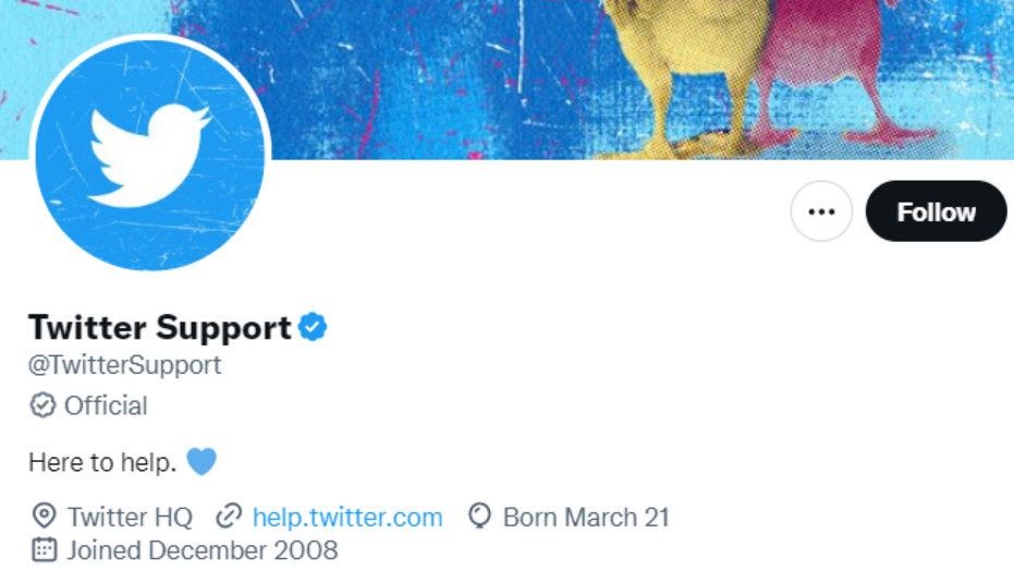 Twitter Support profile