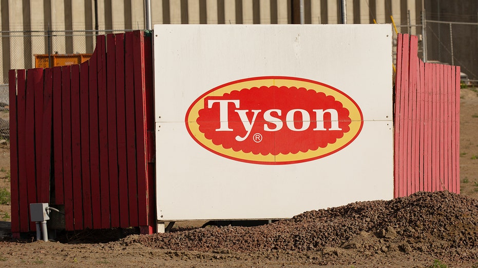 Tyson sign in front of plant