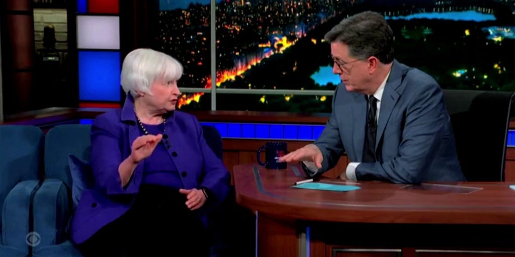 Janet Yellen makes 'Late Show' appearance, tells Colbert her signature on currency will be legible - Vimarsana News