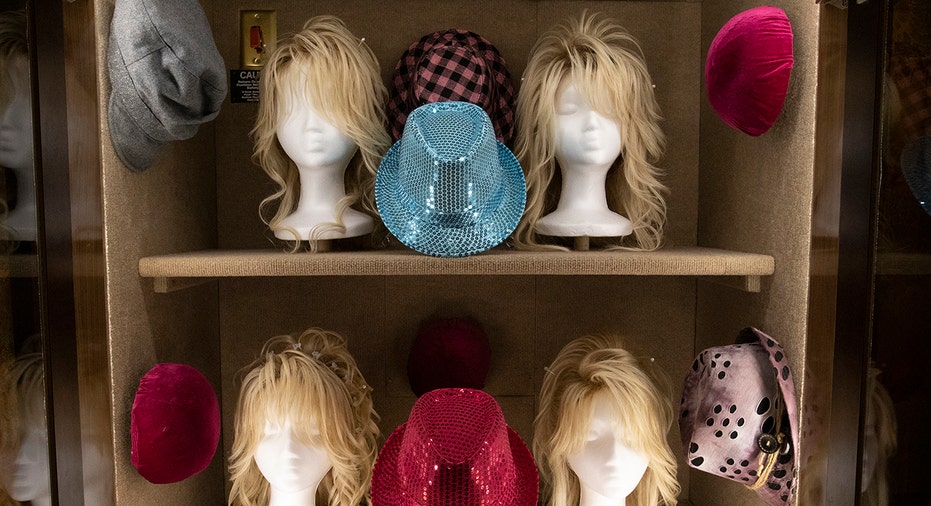 Wigs on Dolly Parton’s tour bus