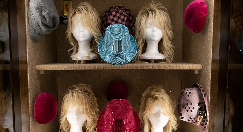 Wigs on Dolly Parton’s tour bus