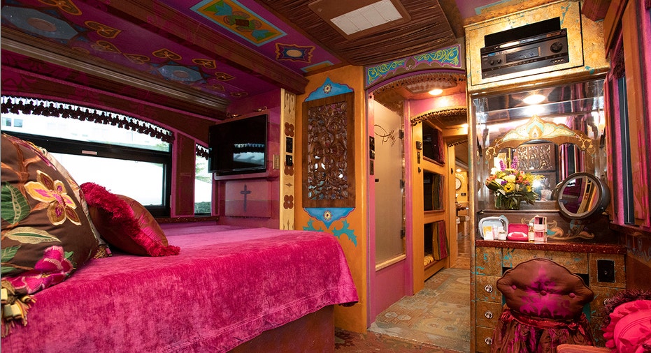 View of Dolly Parton’s tour bed