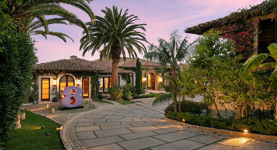 Landscaping on private driveway to Montecito mansion