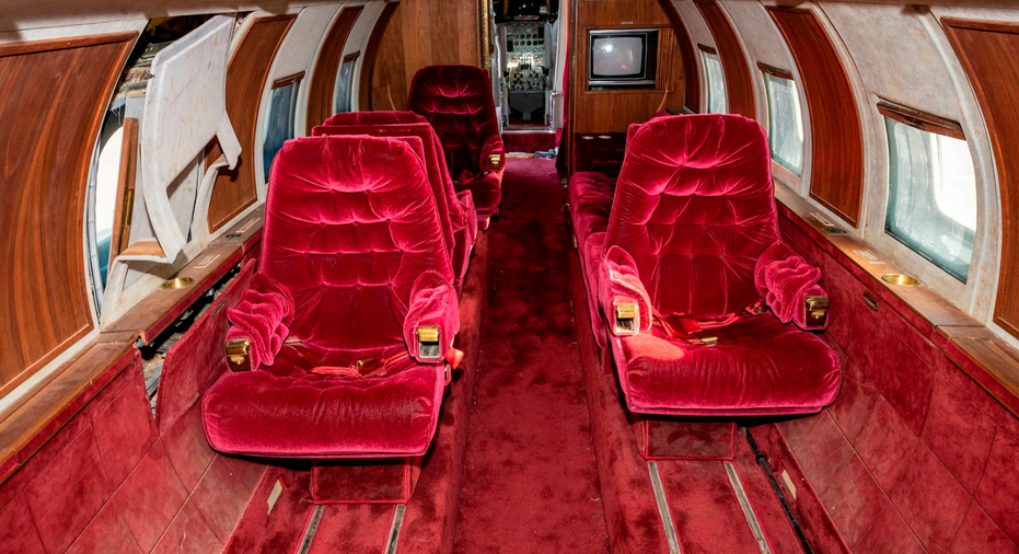 Elvis Presley private jet interior