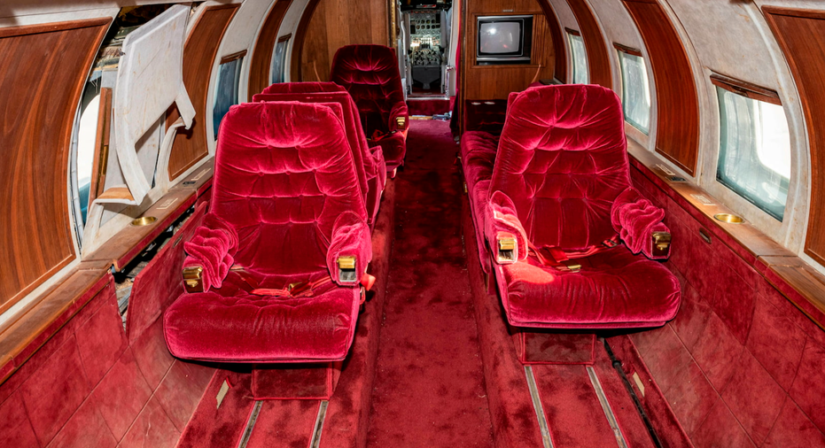 Elvis Presley private jet interior